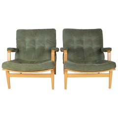 Vintage Pair of Bruno Mathssons Ingrid Lounge chairs, Sweden, 1970s