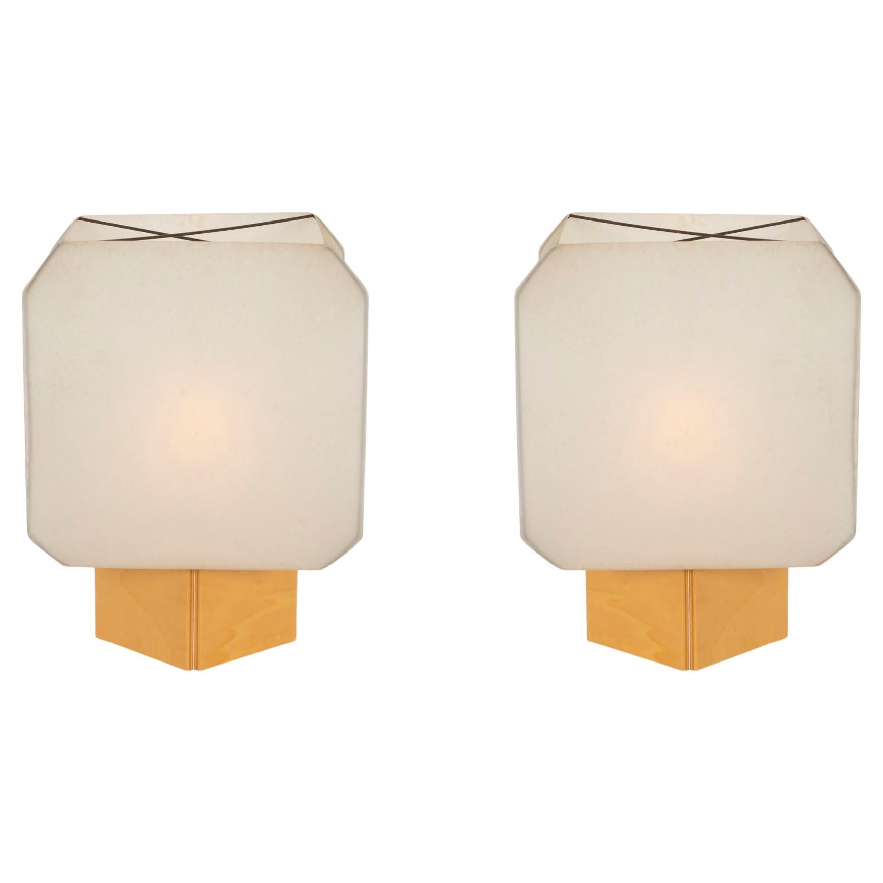 Pair of Bruno Munari Table Lamps for Danese, Italy