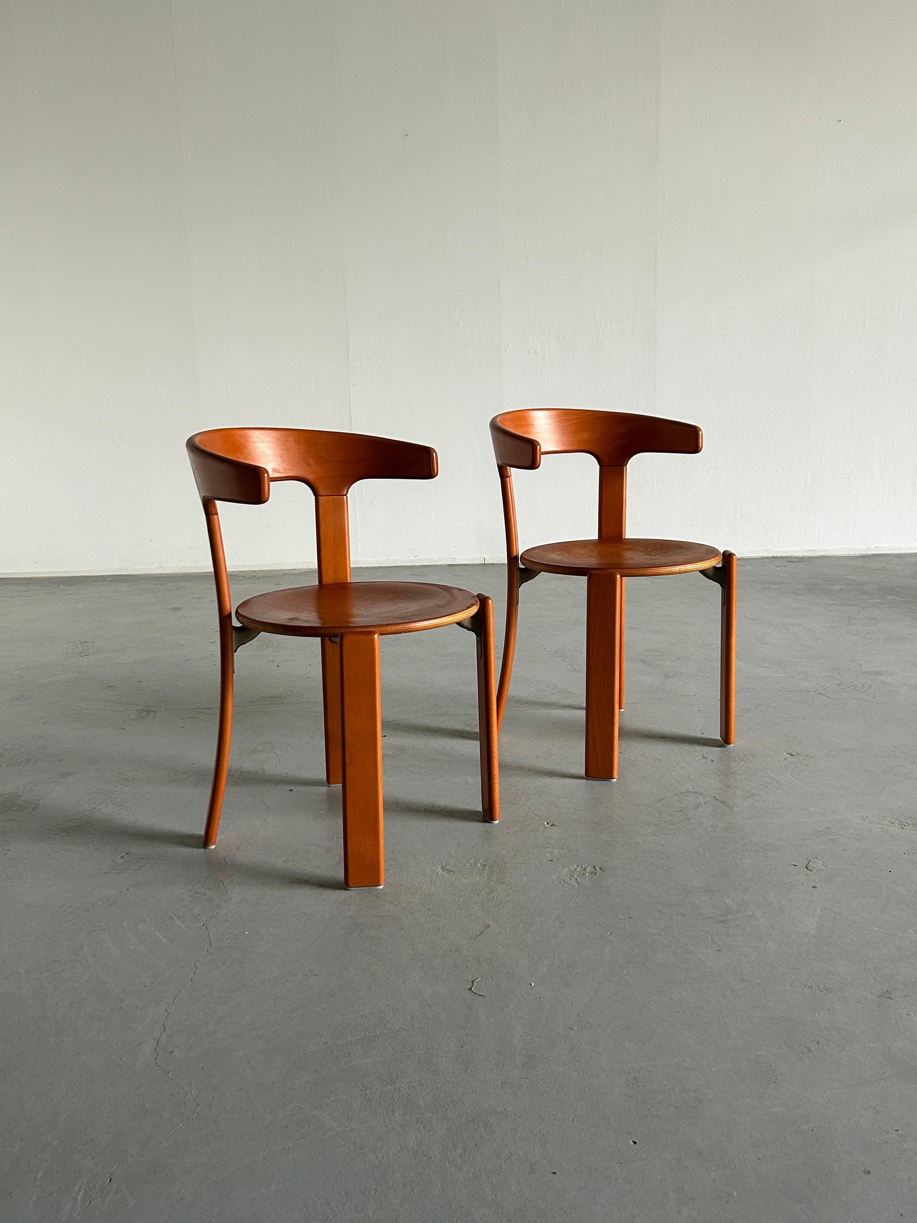 Mid-Century Modern Pair of Bruno Rey Mid Century Stackable Chairs for Kusch & Co, 1990s Germany