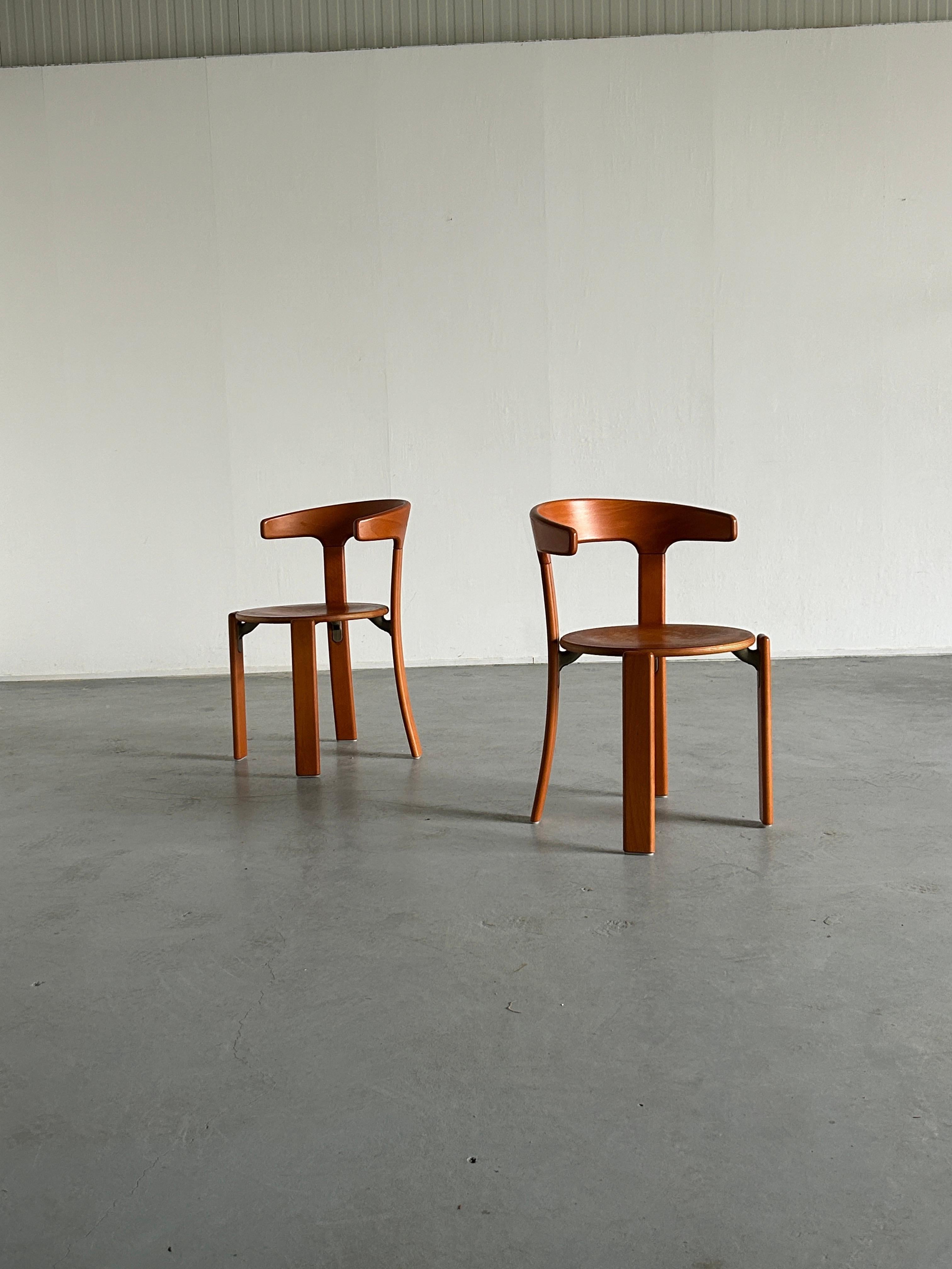 Late 20th Century Pair of Bruno Rey Mid Century Stackable Chairs for Kusch & Co, 1990s Germany