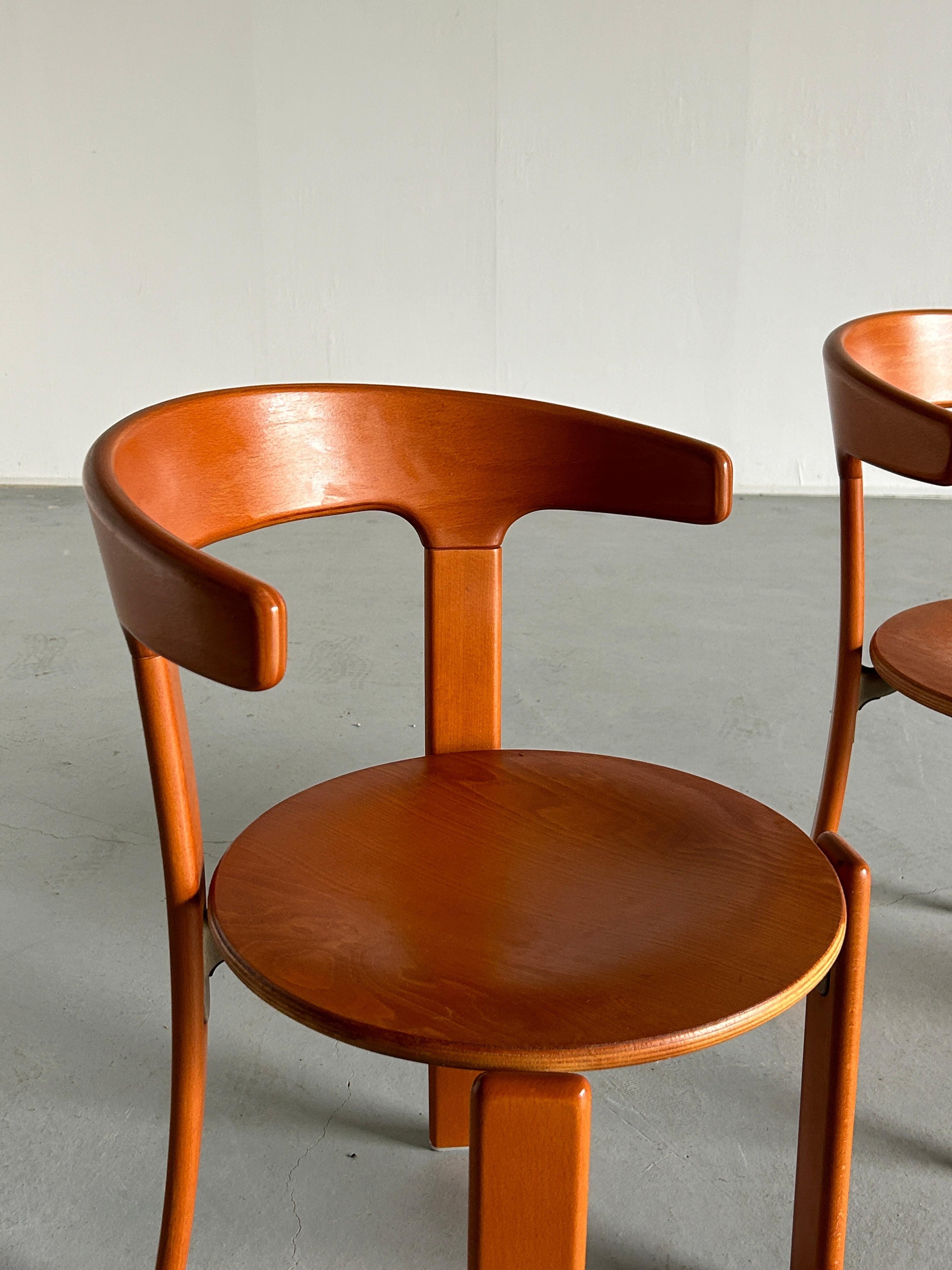Pair of Bruno Rey Mid Century Stackable Chairs for Kusch & Co, 1990s Germany 1