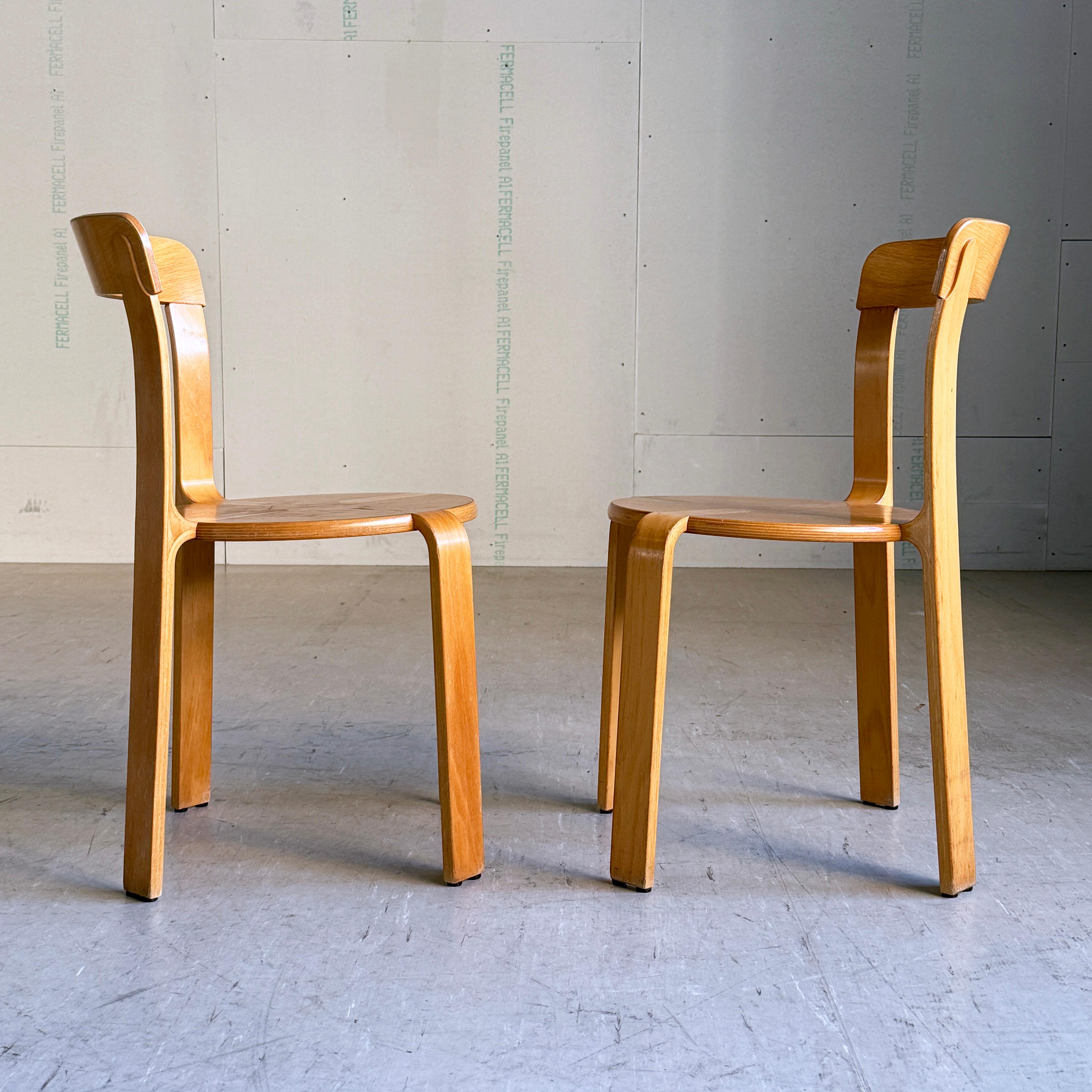 Coppia di sedie da pranzo impilabili Bruno Rey per Dietiker, Svizzera, 1971 in vendita 4