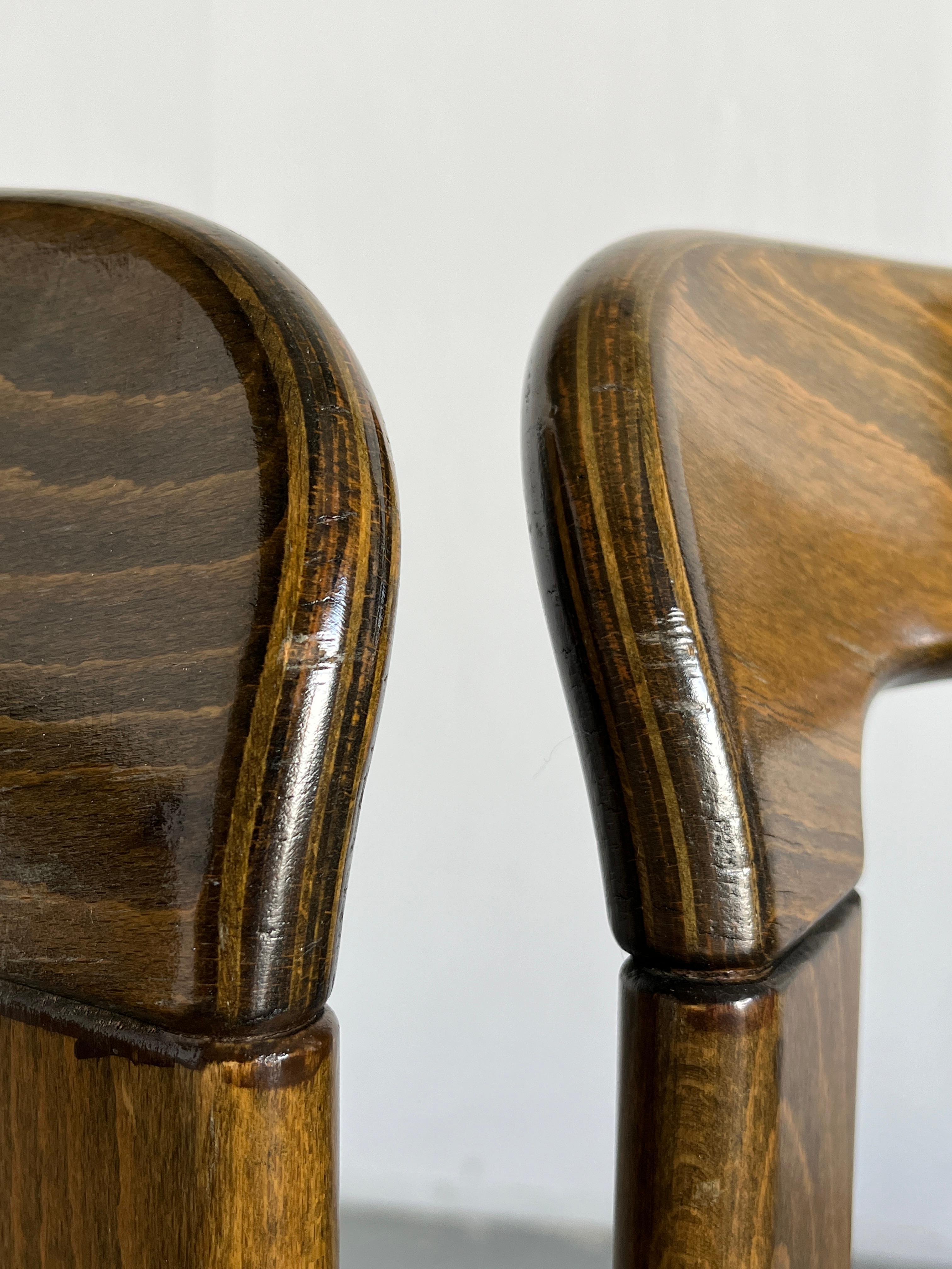 Pair of Bruno Rey Stackable Mid-Century Modern Dining Chairs for Kusch & Co, 90s 10