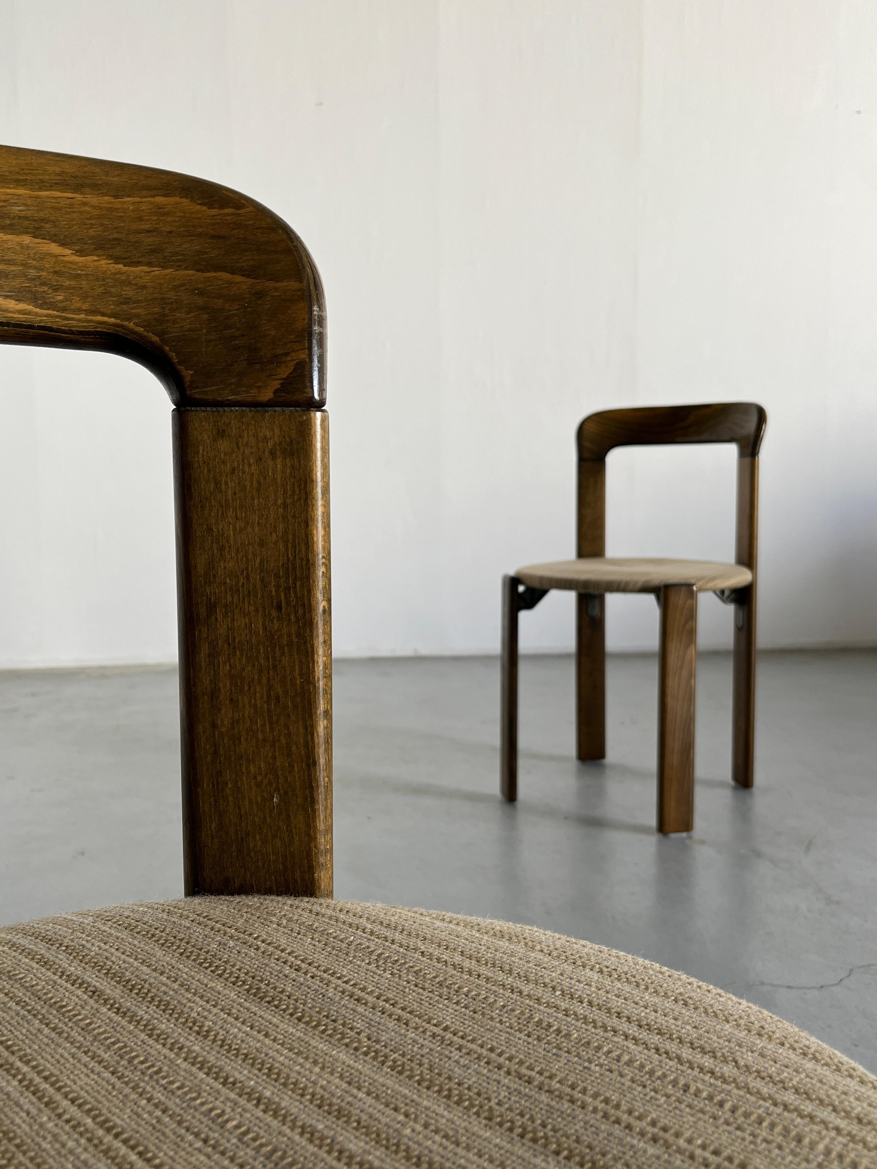 Pair of Bruno Rey Stackable Mid-Century Modern Dining Chairs for Kusch & Co, 90s In Good Condition In Zagreb, HR