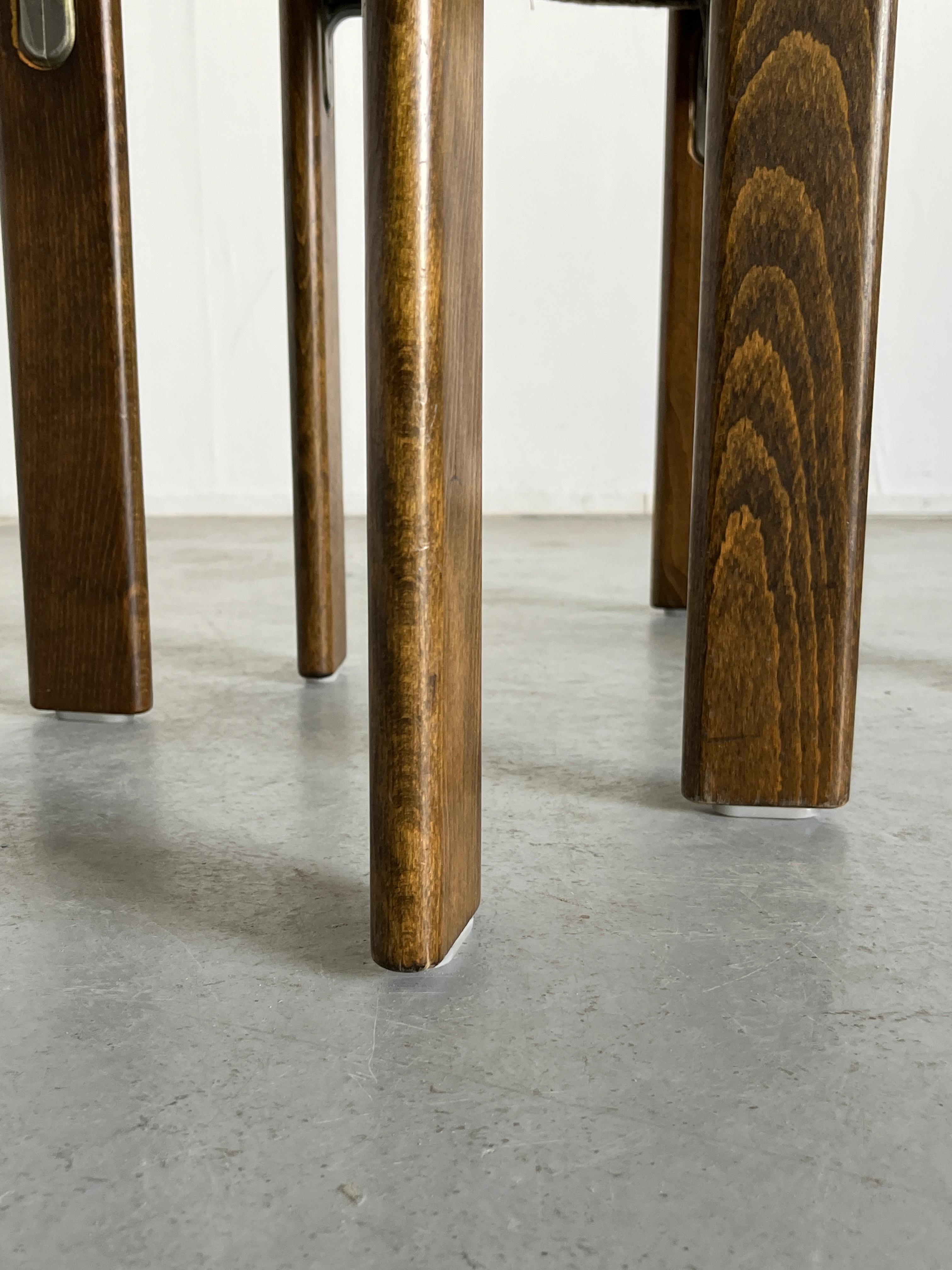 Pair of Bruno Rey Stackable Mid-Century Modern Dining Chairs for Kusch & Co, 90s 3