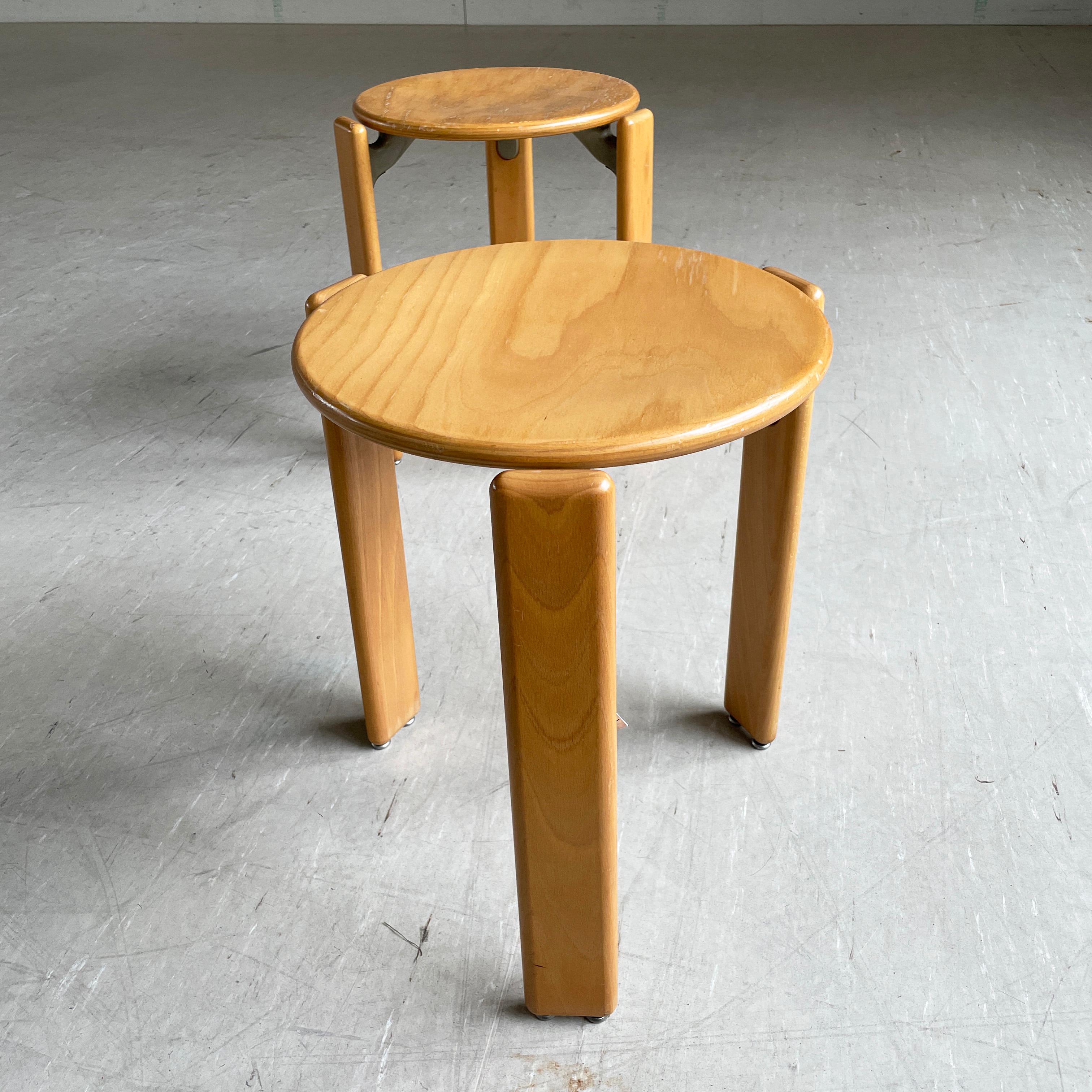 Pair of Bruno Rey stackable stools for Dietiker, 1971 For Sale 8