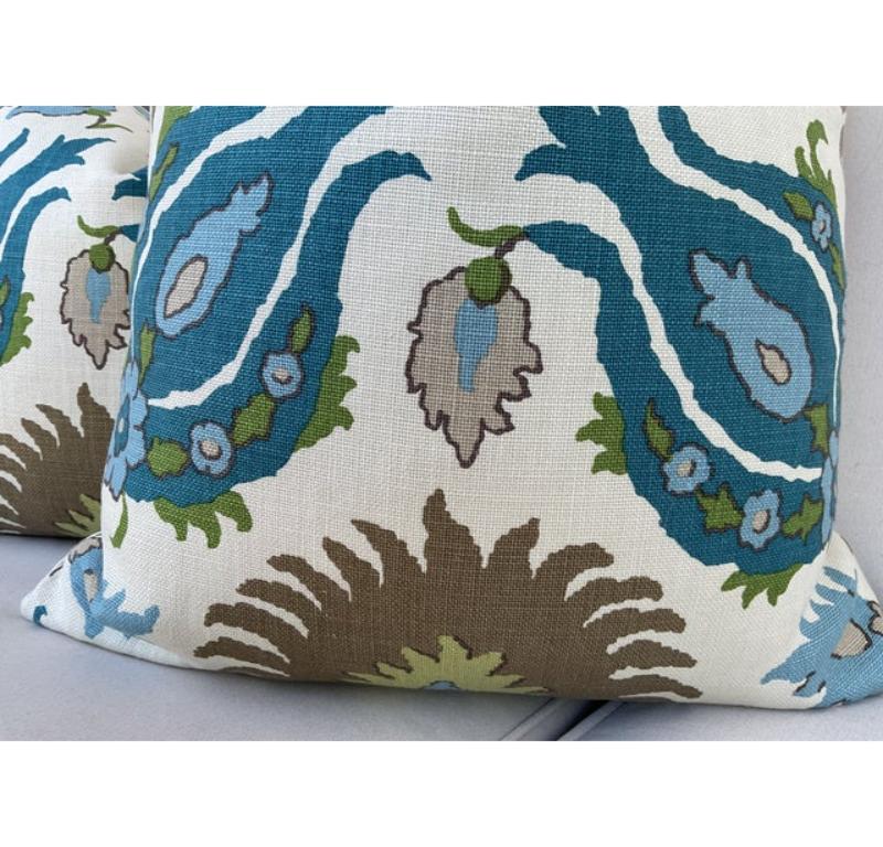 Mid-Century moderno Coppia di cuscini Brunschwig & Fils 