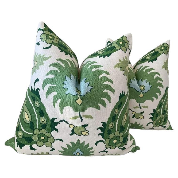 Coppia di cuscini verdi "Kashmiri" di Brunschwig
Fils