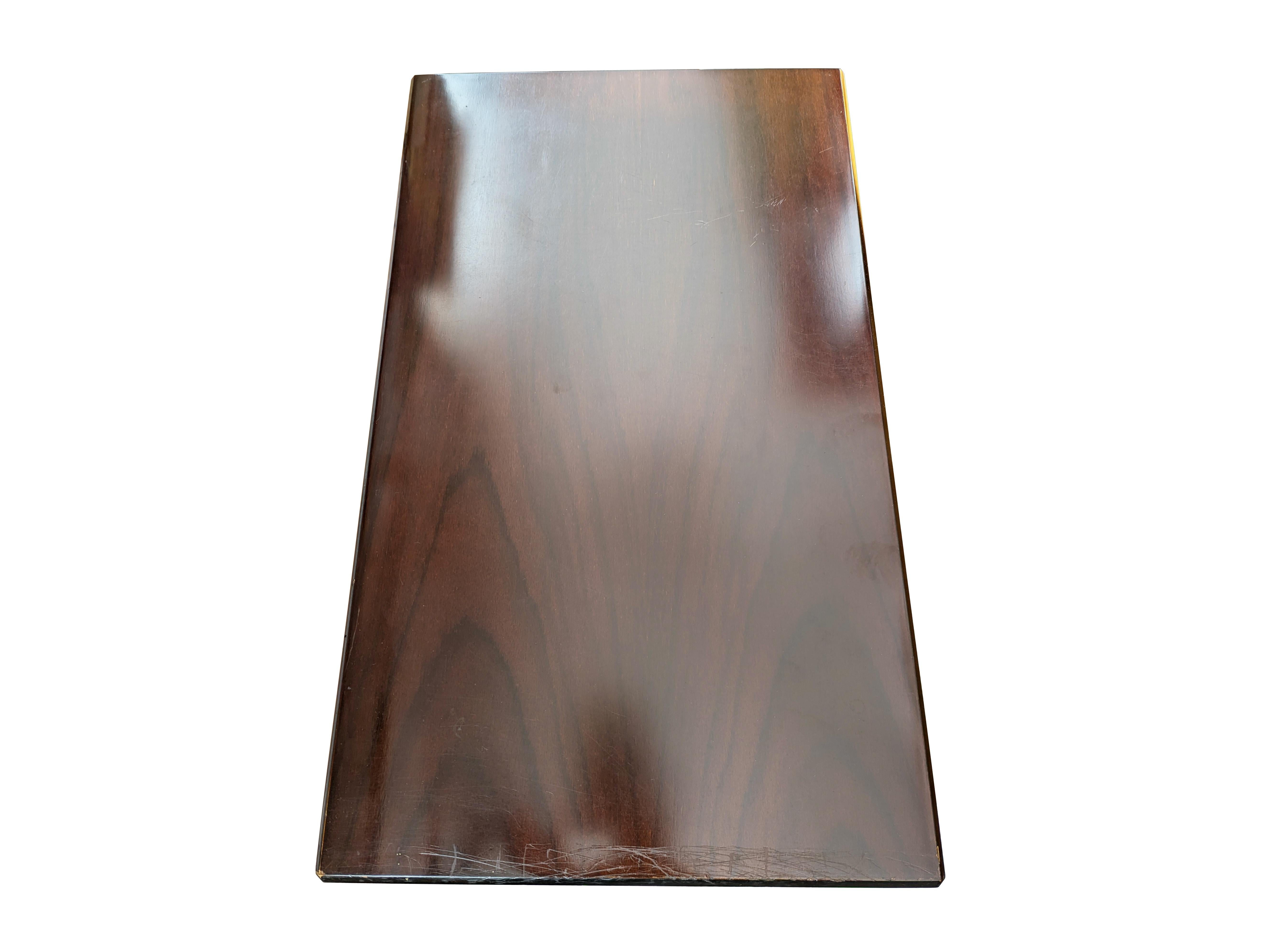 Milieu du XXe siècle Paire de tables de chevet Formanova des années 1960 en acier brossé et bois teinté en vente