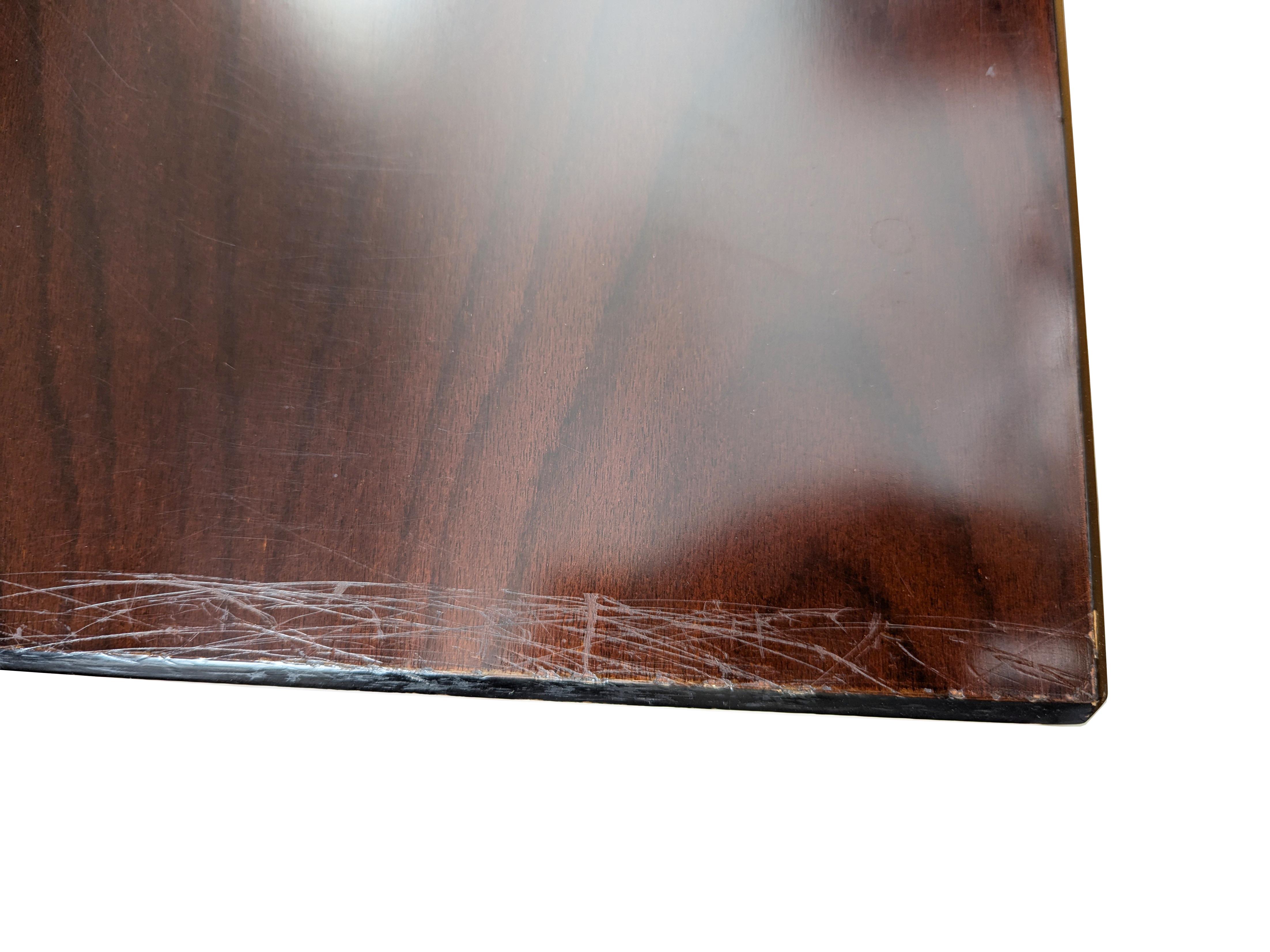 Métal Paire de tables de chevet Formanova des années 1960 en acier brossé et bois teinté en vente