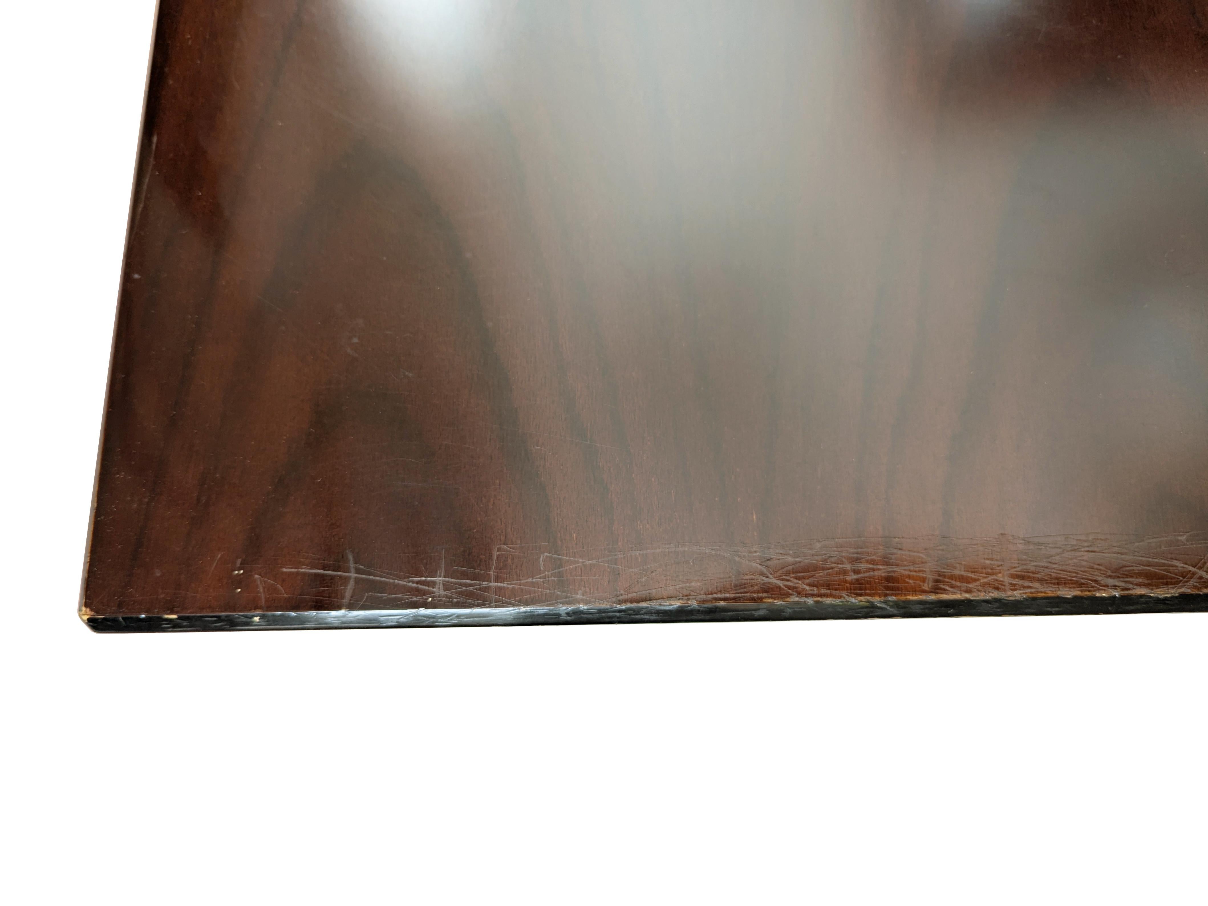 Paire de tables de chevet Formanova des années 1960 en acier brossé et bois teinté en vente 1
