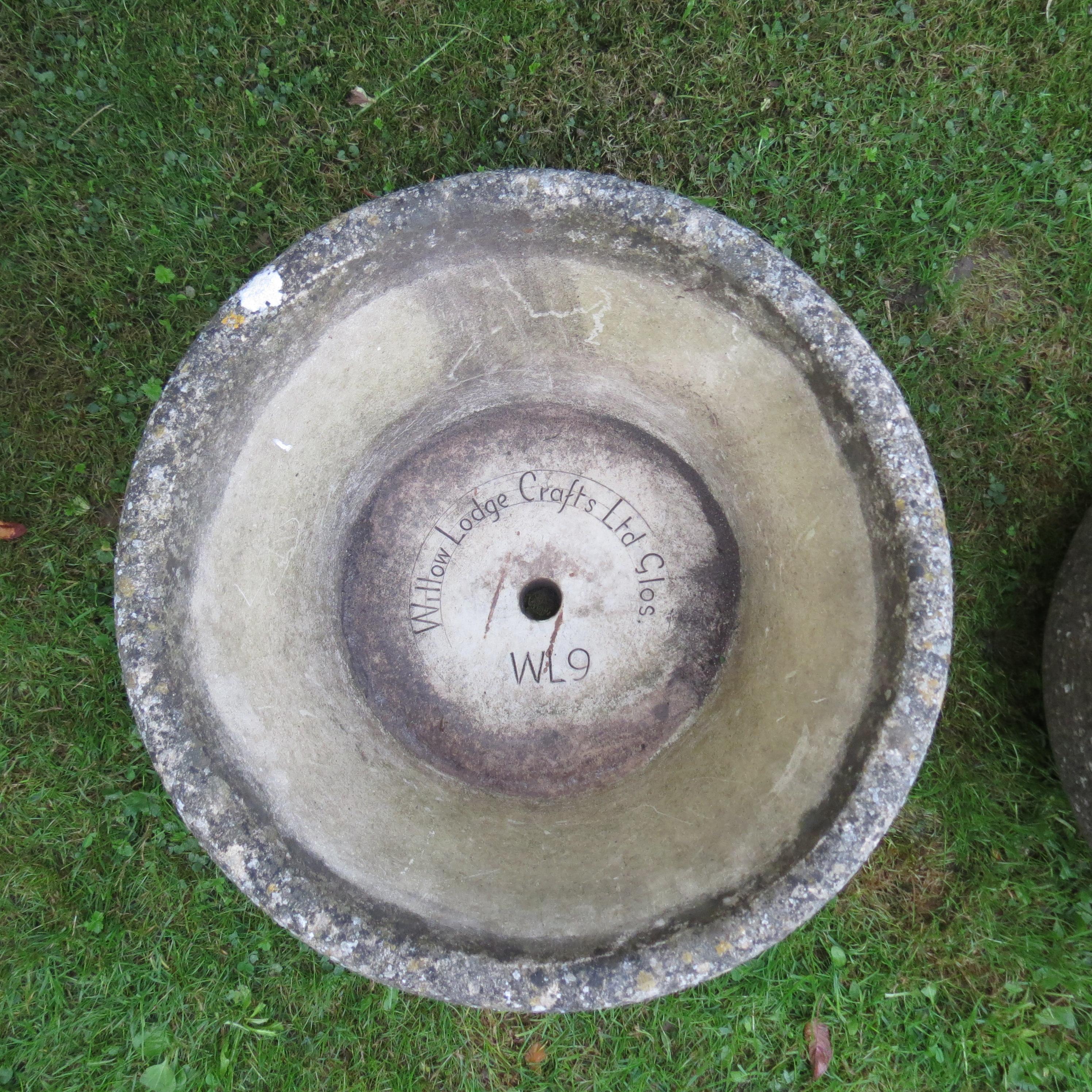 Pair of Brutalist 1970s Concrete Planters Plant Pots by Willow Lodge Crafts Glos In Good Condition In Stow on the Wold, GB