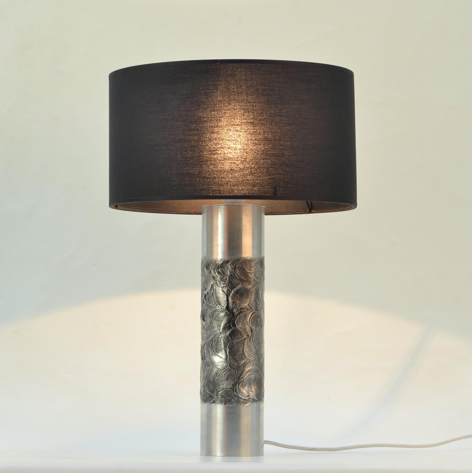 Pair of Brutalist Aluminum Table Lamp by Willy Luyckx, Aluclair, 1960's For Sale 4
