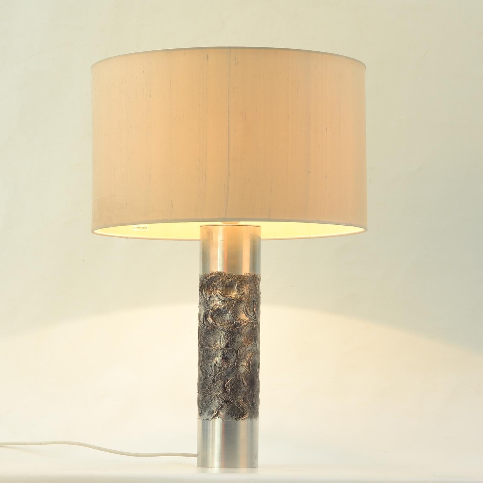 Pair of Brutalist Aluminum Table Lamp by Willy Luyckx, Aluclair, 1960's In Excellent Condition For Sale In London, GB