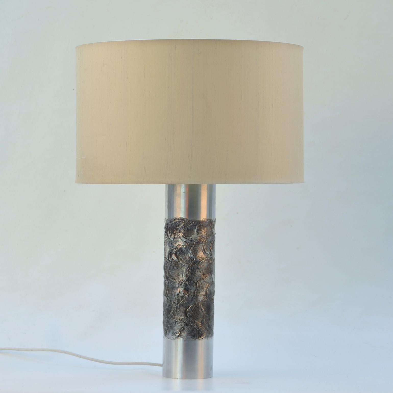 Mid-20th Century Pair of Brutalist Aluminum Table Lamp by Willy Luyckx, Aluclair, 1960's For Sale