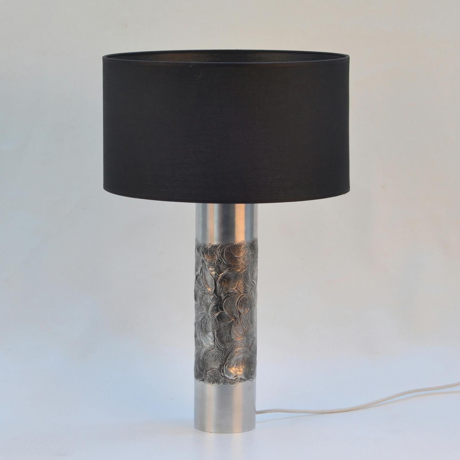 Pair of Brutalist Aluminum Table Lamp by Willy Luyckx, Aluclair, 1960's For Sale 1