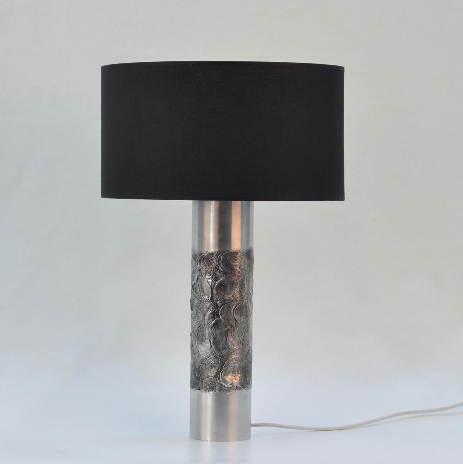 Pair of Brutalist Aluminum Table Lamp by Willy Luyckx, Aluclair, 1960's For Sale 2