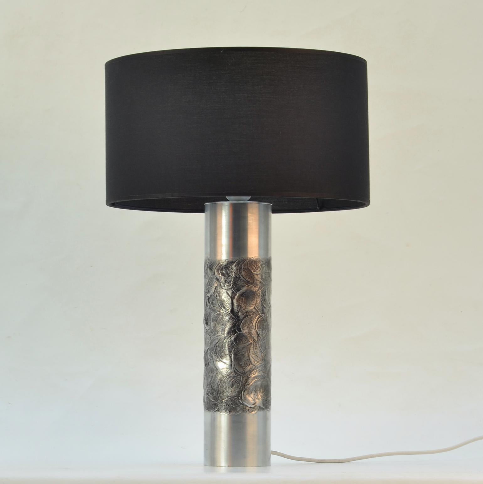 Pair of Brutalist Aluminum Table Lamp by Willy Luyckx, Aluclair, 1960's For Sale 3