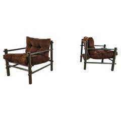 Pair of Brutalist Armchairs, 1970s