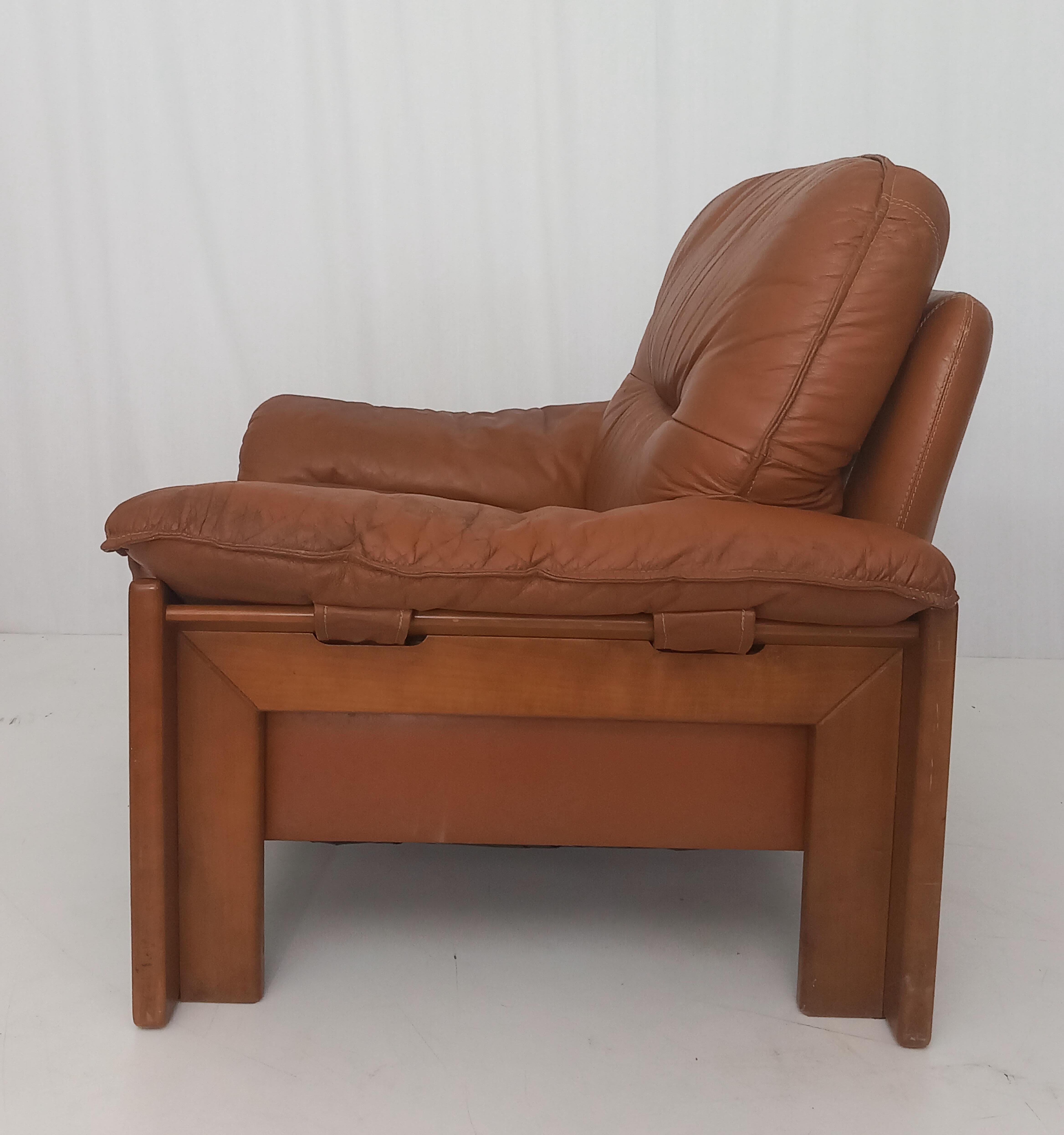 Pair of Brutalist Armchairs by Mobilgirgi, 1970s in vendita 9