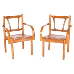 Paire de fauteuils brutalistes