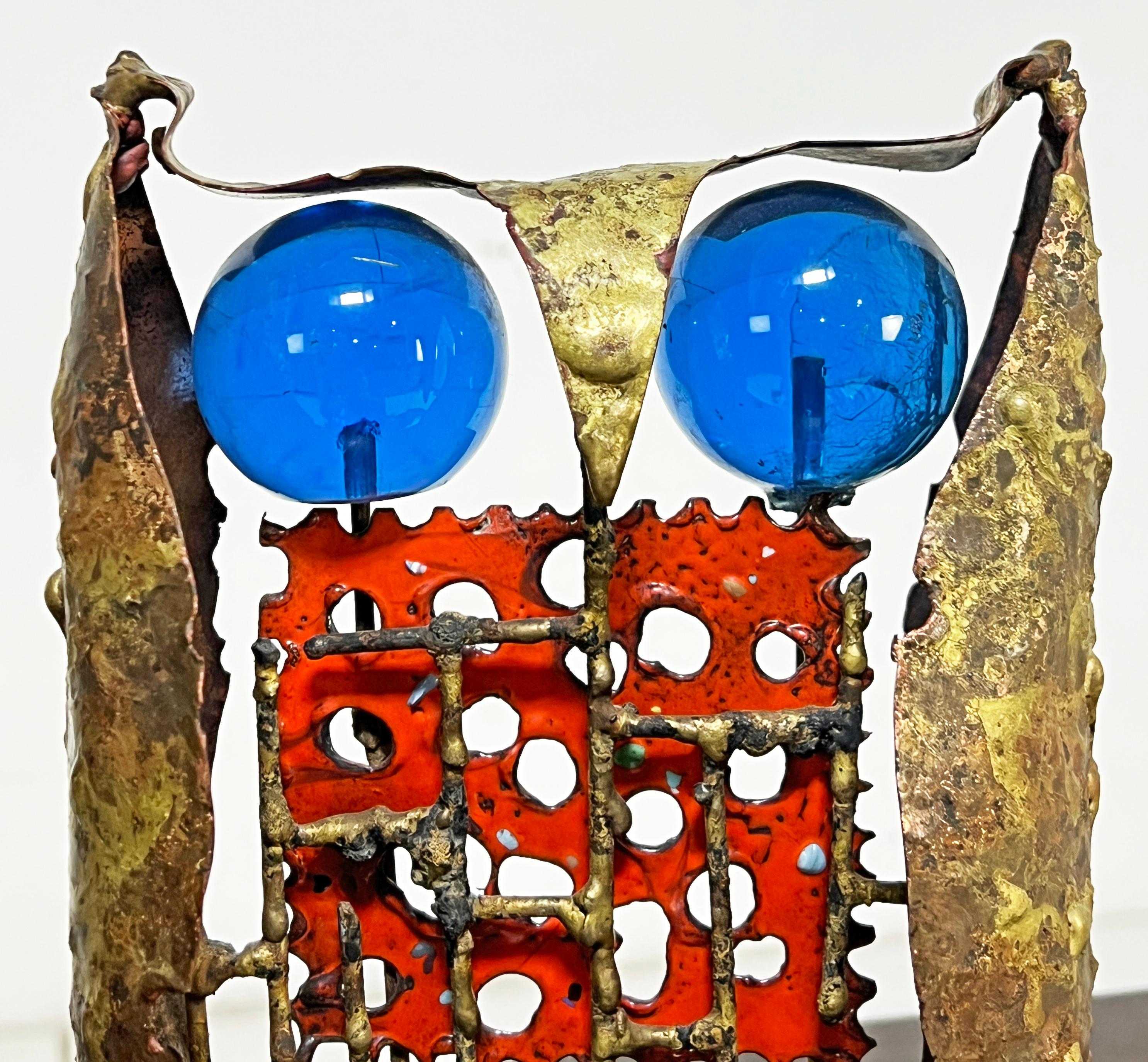 Pair of Brutalist Bronze Owl Sculptures by Don Budy, Circa 1960s For Sale 4