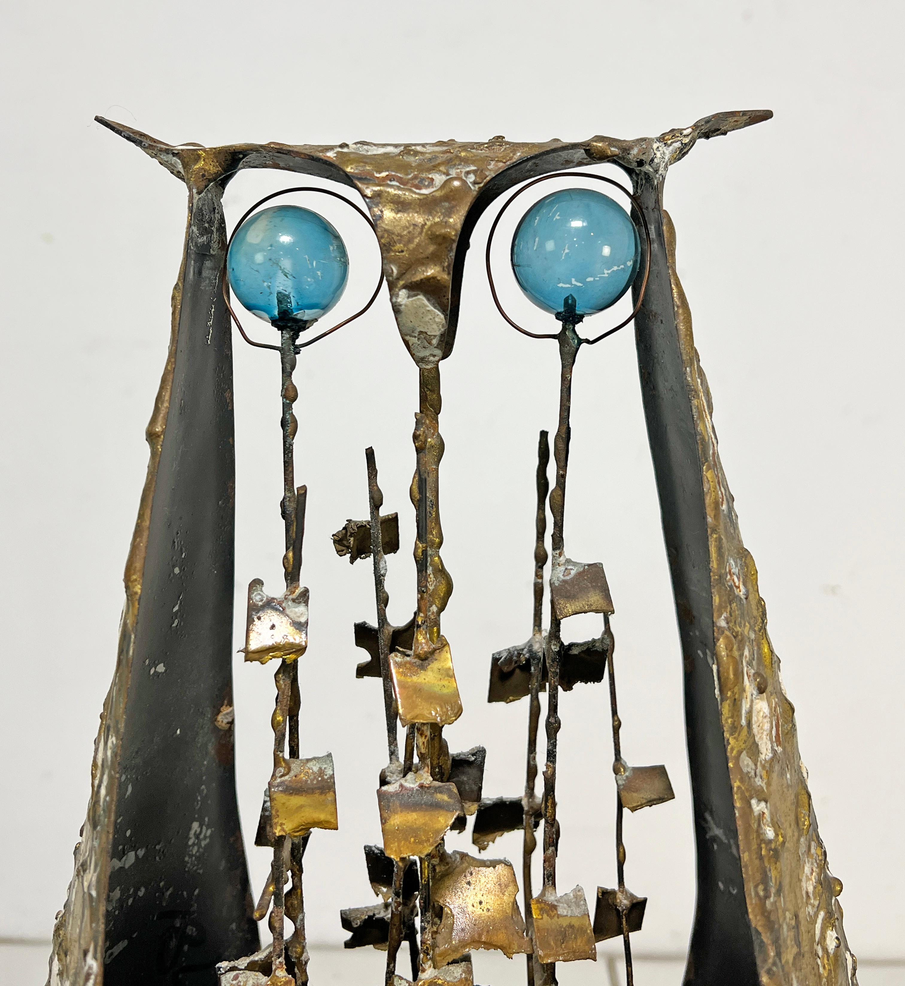 Mid-Century Modern Pair of Brutalist Bronze Owl Sculptures by Don Budy, Circa 1960s For Sale