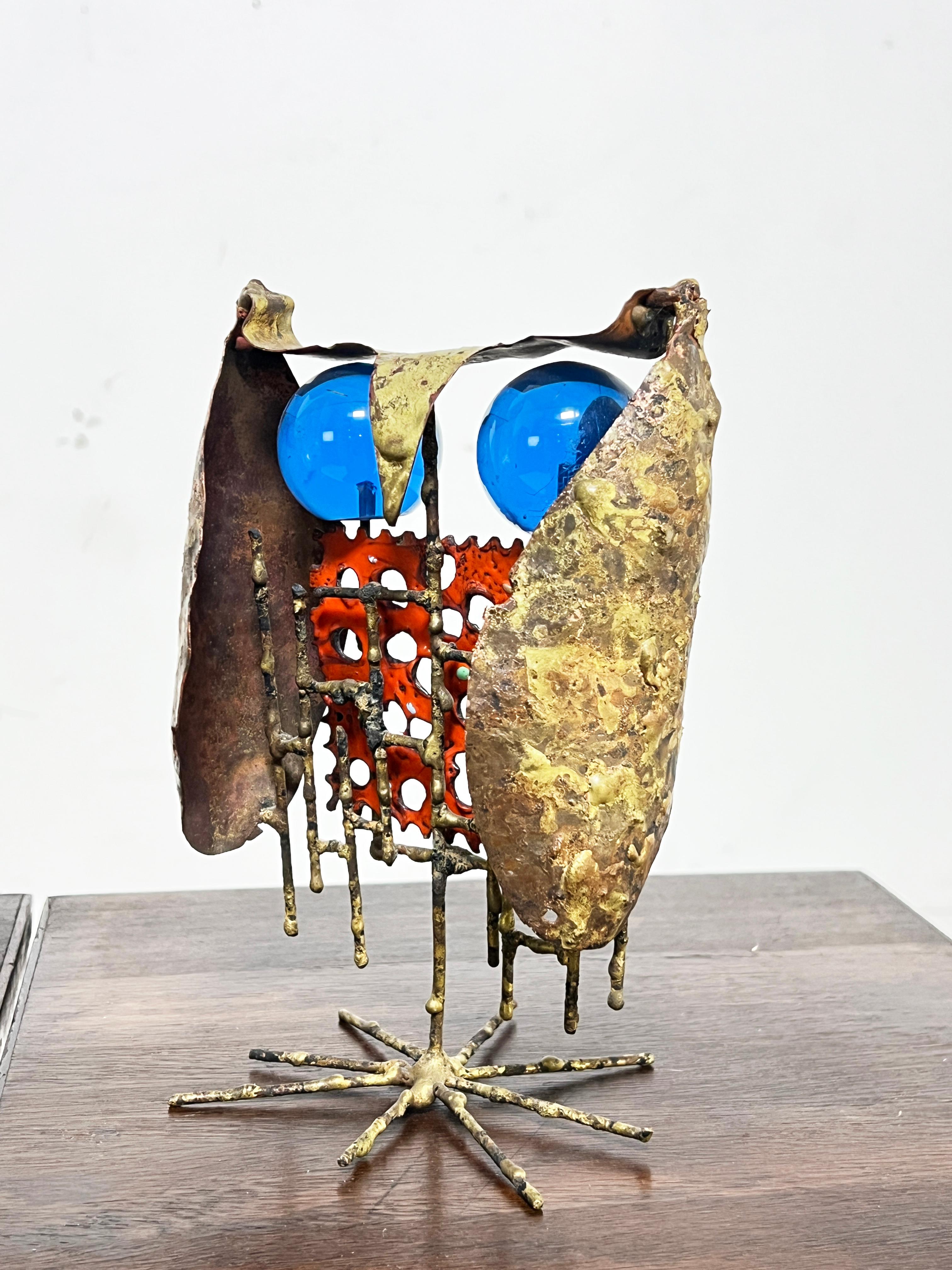 Pair of Brutalist Bronze Owl Sculptures by Don Budy, Circa 1960s For Sale 3