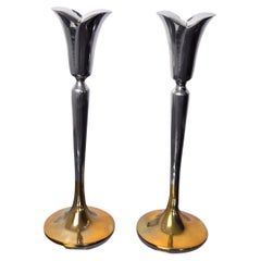Pair of Brutalist Candlesticks by Art3, 1970