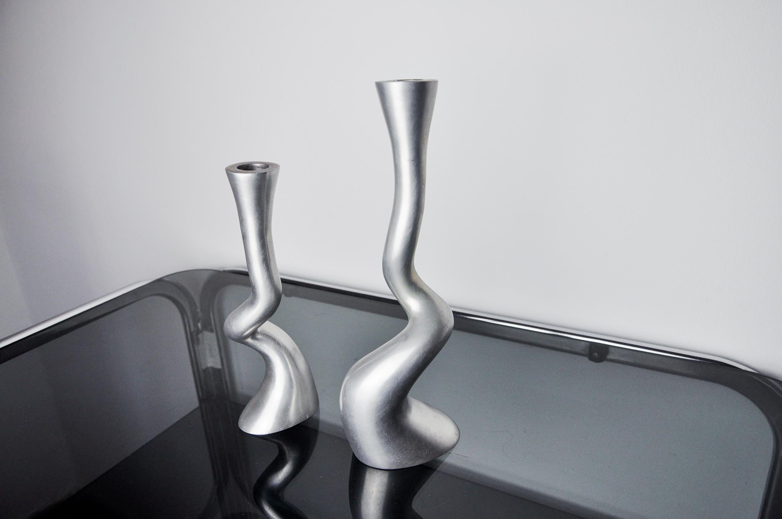 Spagnolo Coppia di candelieri brutalisti di art3, Spagna, 1970 in vendita