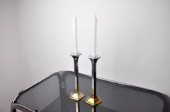 Pair of Brutalist Candlesticks by David Marshall, Spain, circa 1980