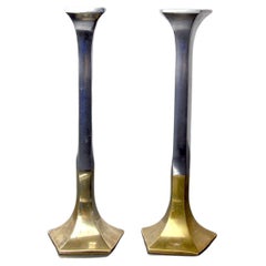 Pair of Brutalist Candlesticks by David Marshall, Spain, circa 1980