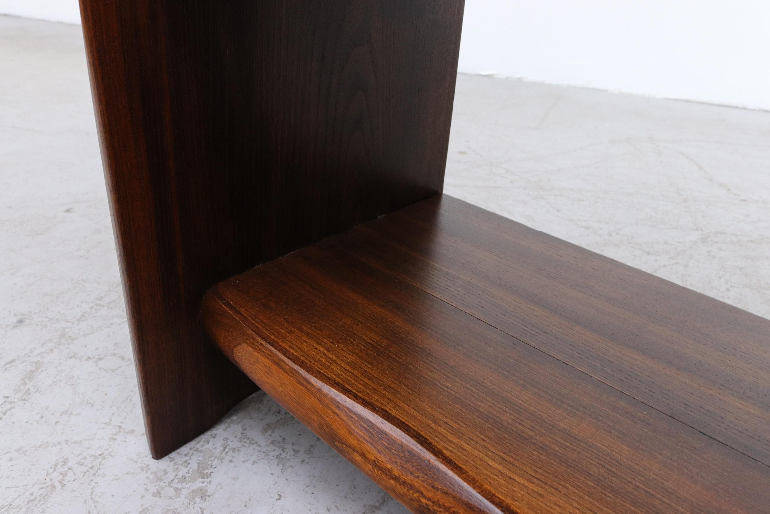 Pair of Brutalist Carved Oak Night Stands 13