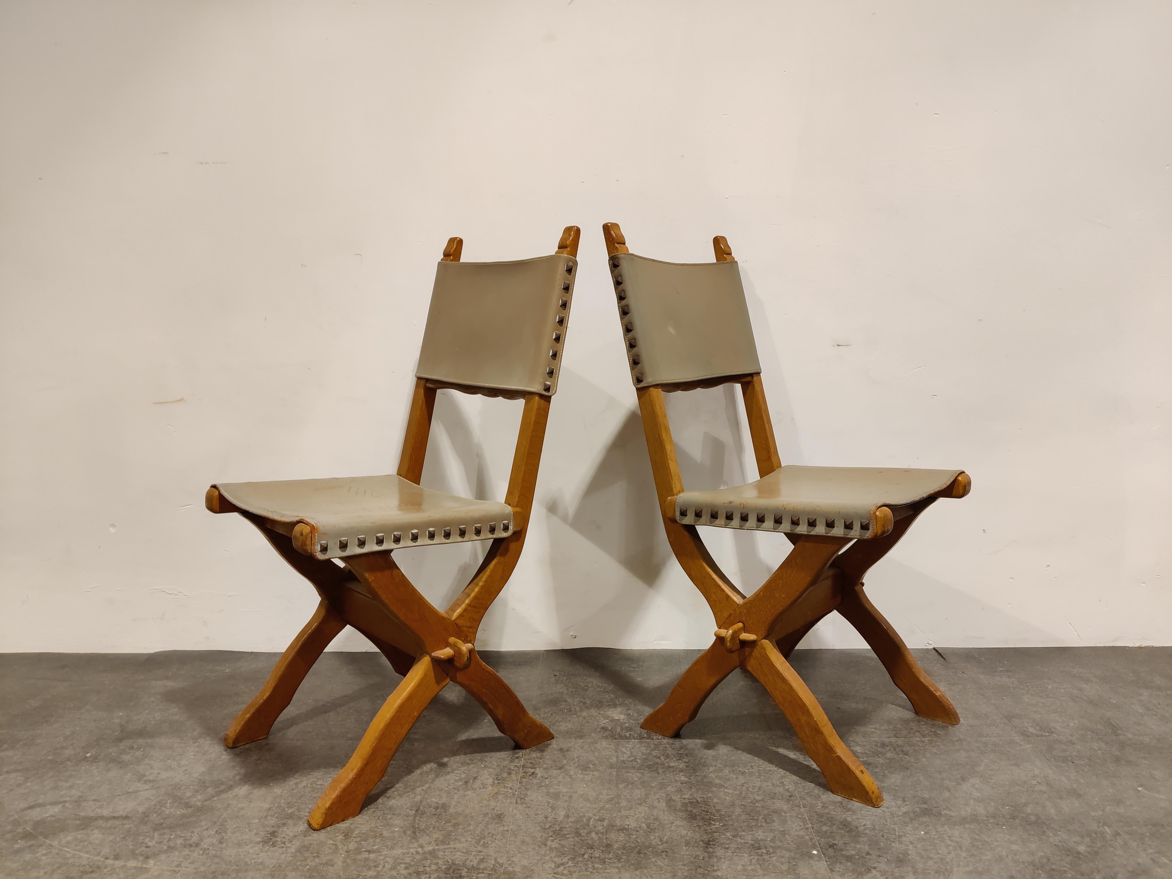 Pair of Brutalist Chairs, 1960s In Good Condition In HEVERLEE, BE