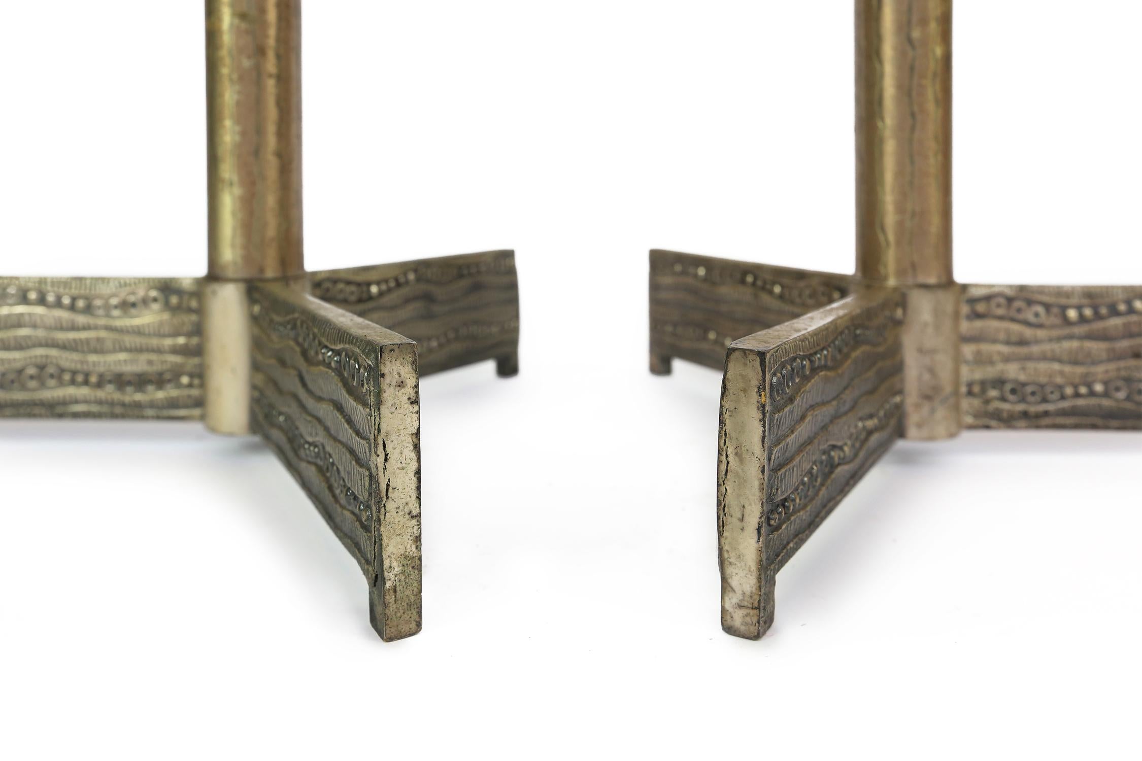 Pair of Brutalist Church Candleholders, Attributed to Willy Luyckx Belgium 1970s 1