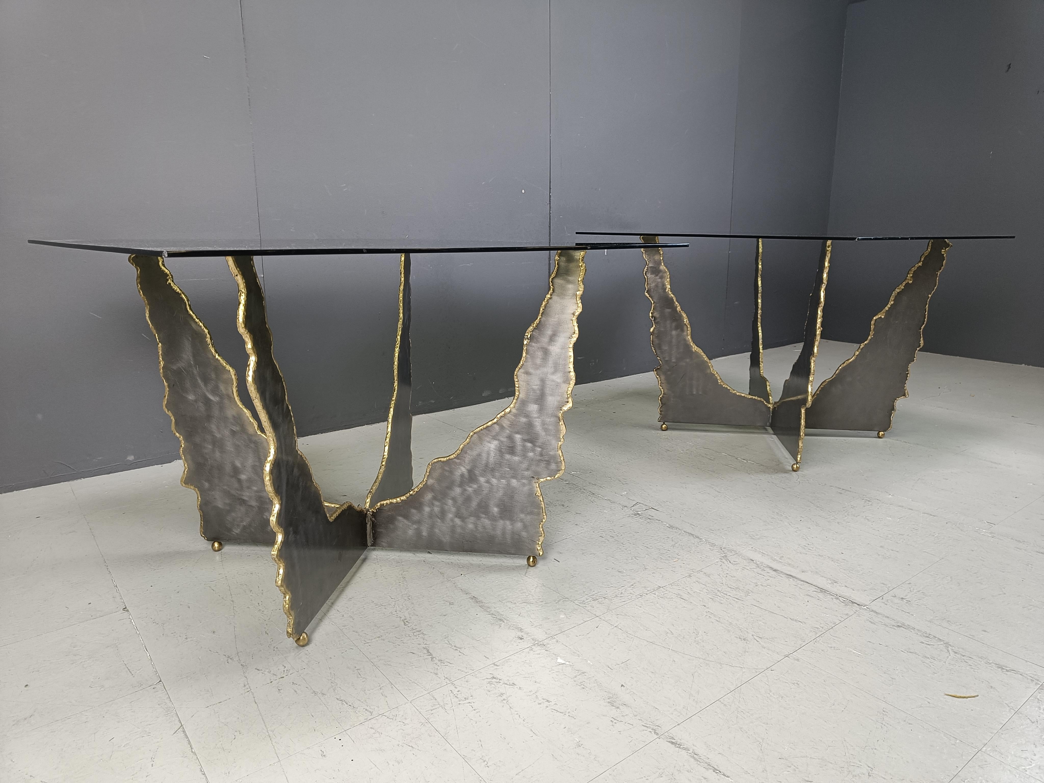 Pair of Brutalist coffee tables, 1970s For Sale 3