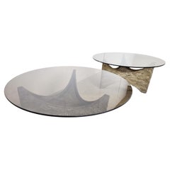 Pair of Brutalist Coffee Tables, 1970s