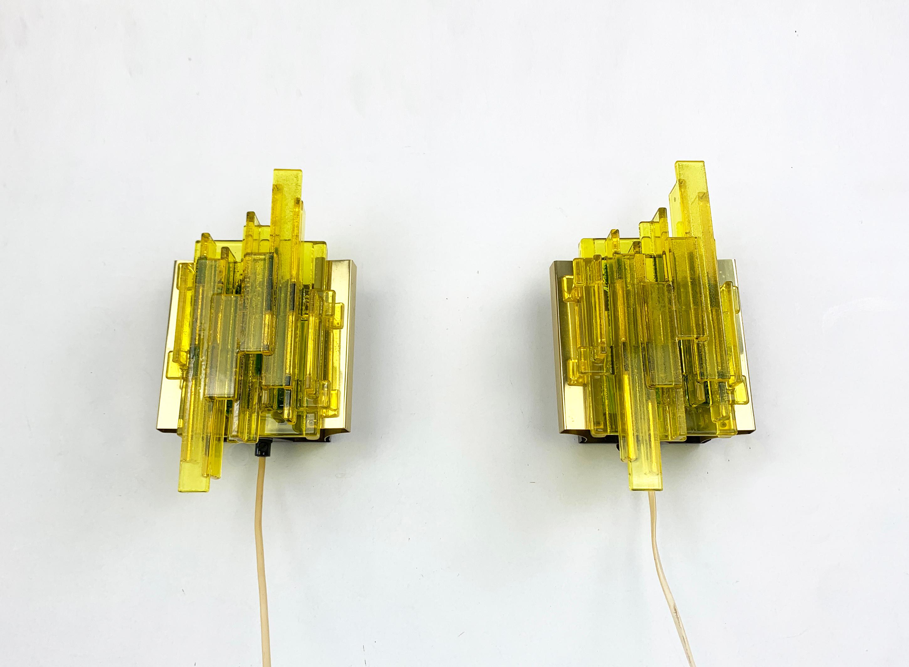 Pair of Brutalist Danish Wall Lamps by Claus Bolby for Cebo Industri, 1970s For Sale 6