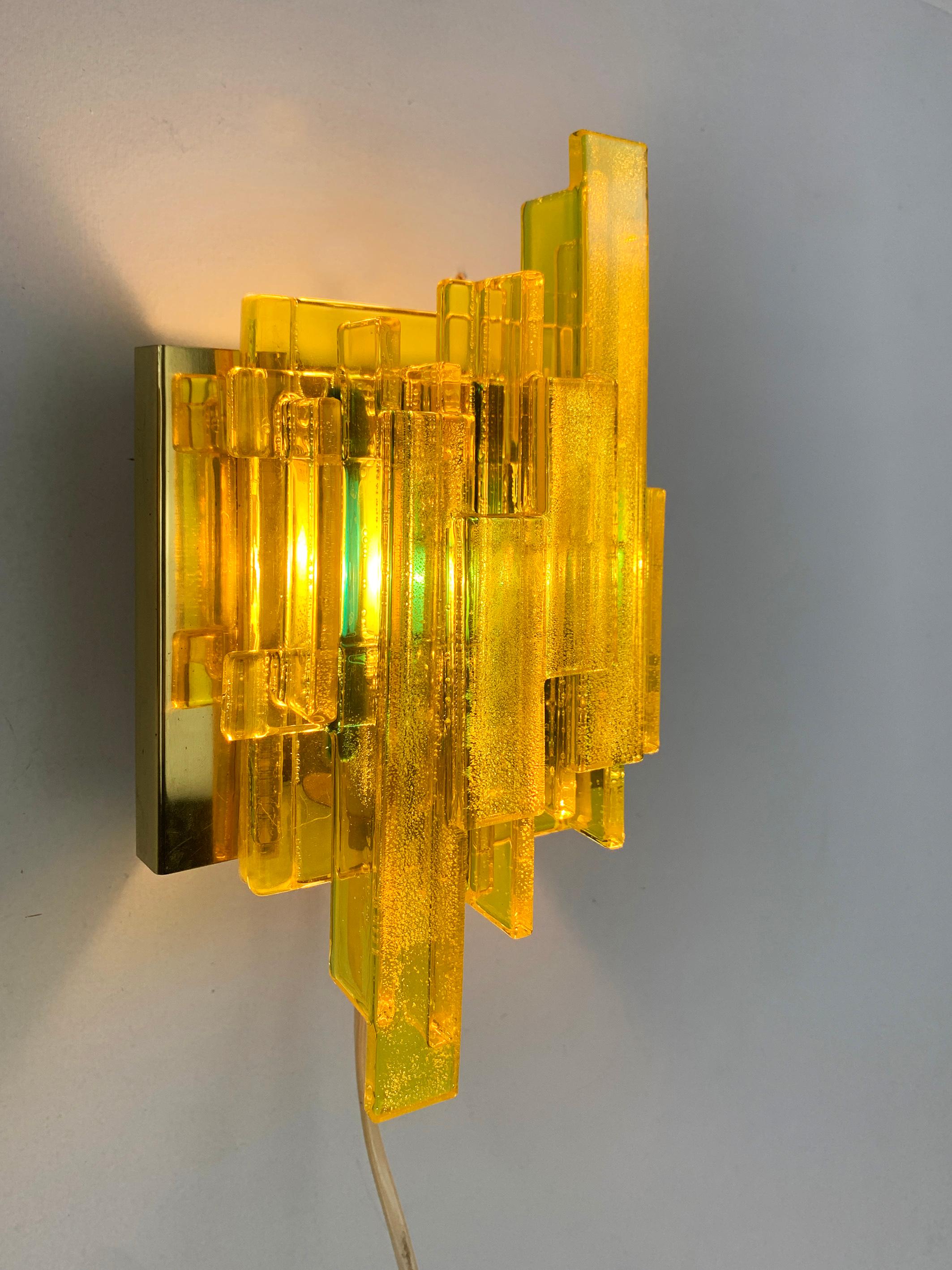 Pair of Brutalist Danish Wall Lamps by Claus Bolby for Cebo Industri, 1970s In Good Condition For Sale In Vorst, BE