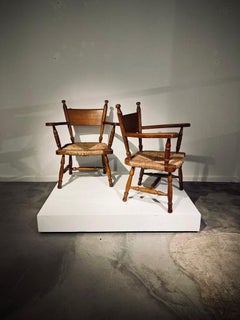 Pair of Brutalist Easy Chairs, 1960s