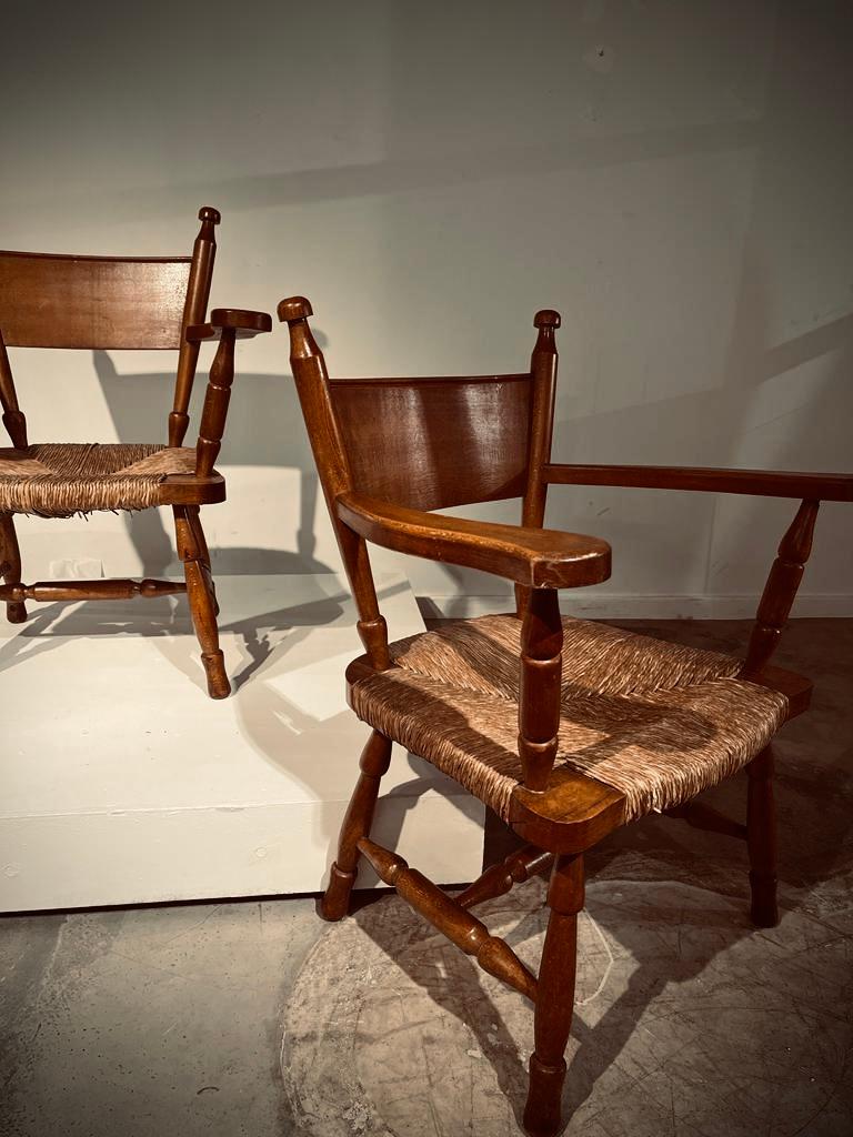 Pair of Brutalist Easy Chairs, 1960s In Good Condition For Sale In Brussel, BE