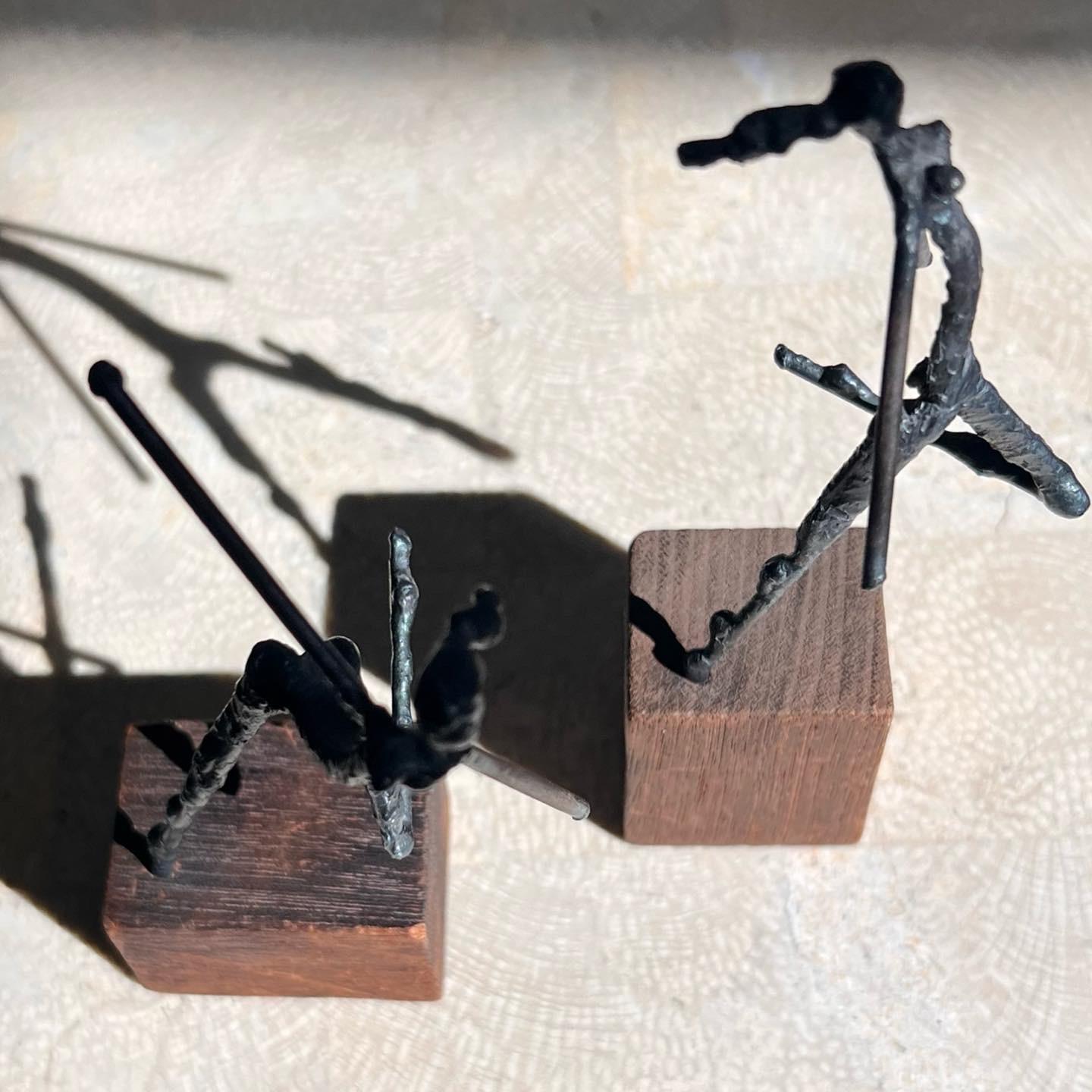 Pair of Brutalist Figurative Dancing Sculptures by Arturo Bassols, 1968 3
