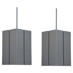 Pair of Brutalist Hanging Lights by Marvin Electric