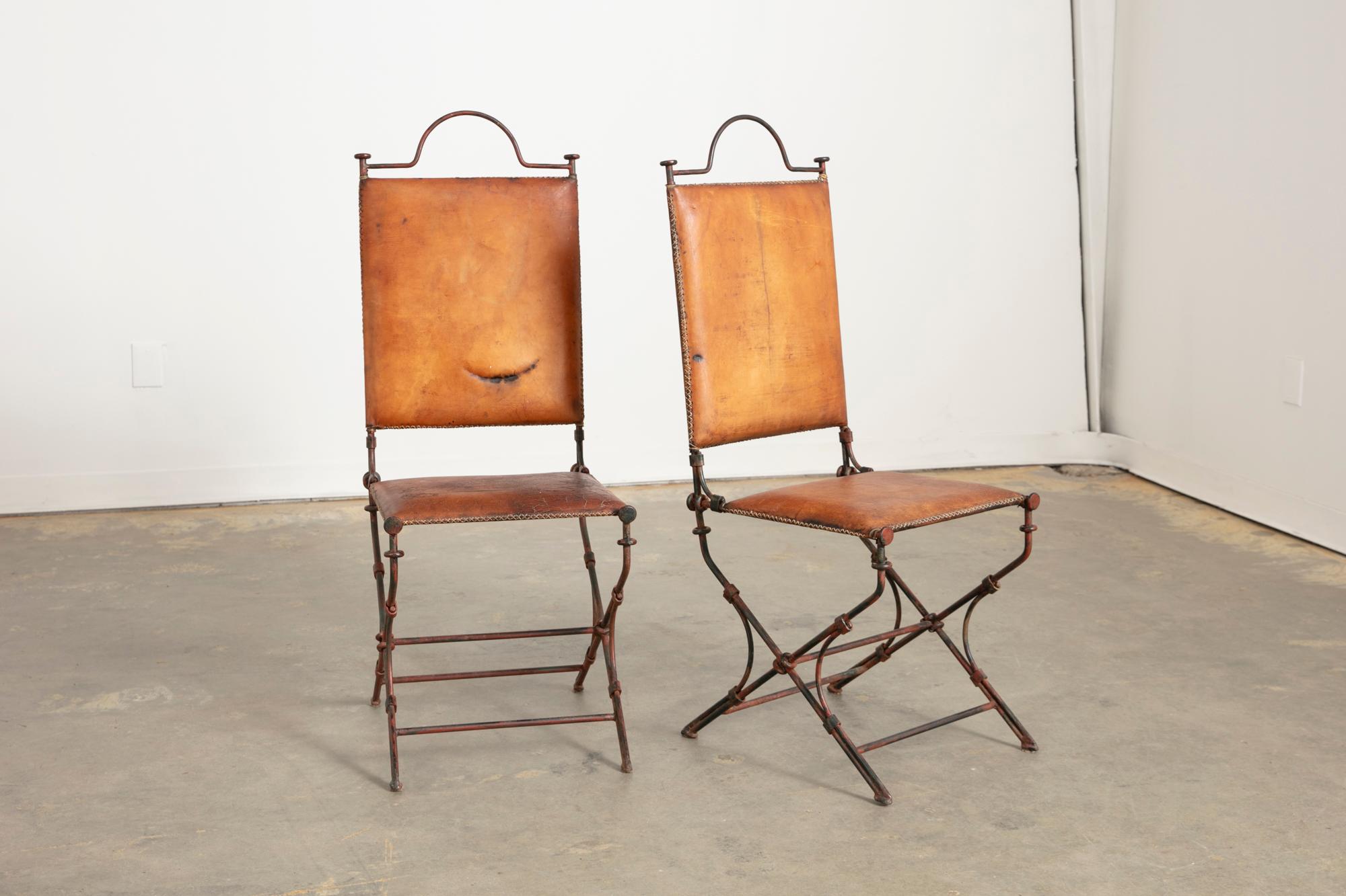 Pair of Brutalist Ilana Goor attributed Chairs in vendita 4