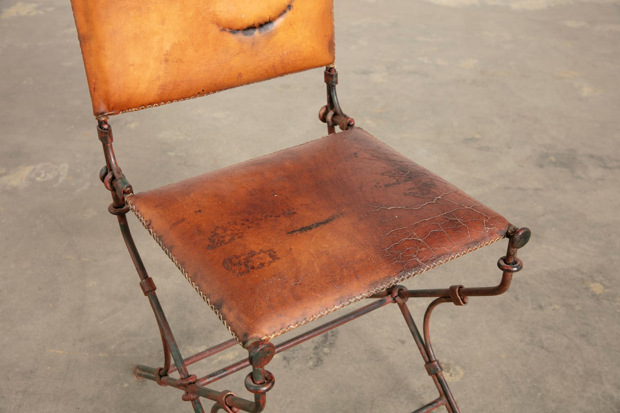 Pair of Brutalist Ilana Goor attributed Chairs in vendita 6