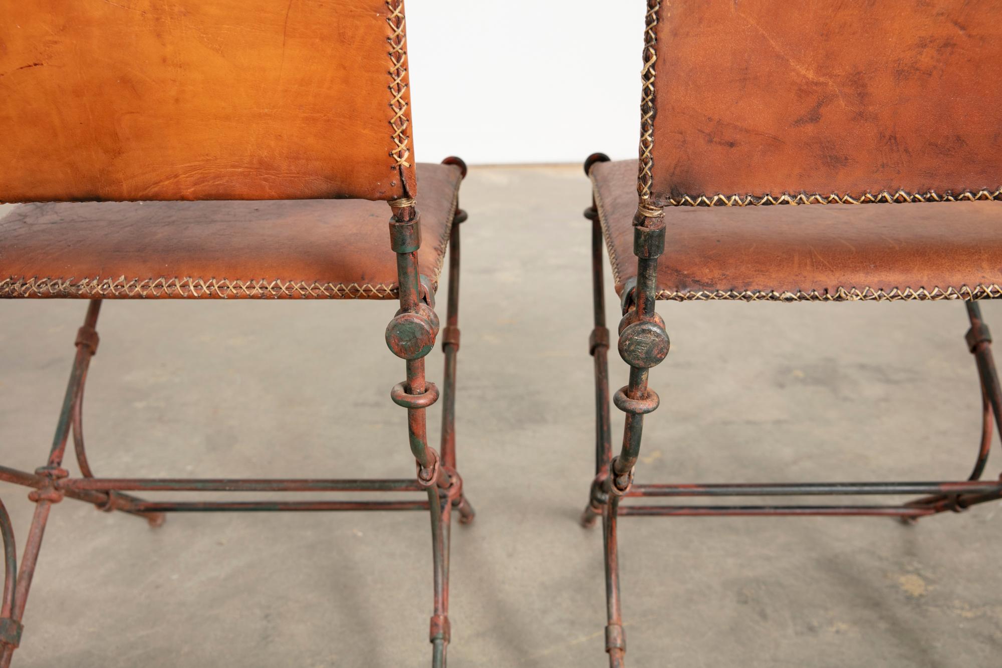 Pair of Brutalist Ilana Goor attributed Chairs in vendita 8