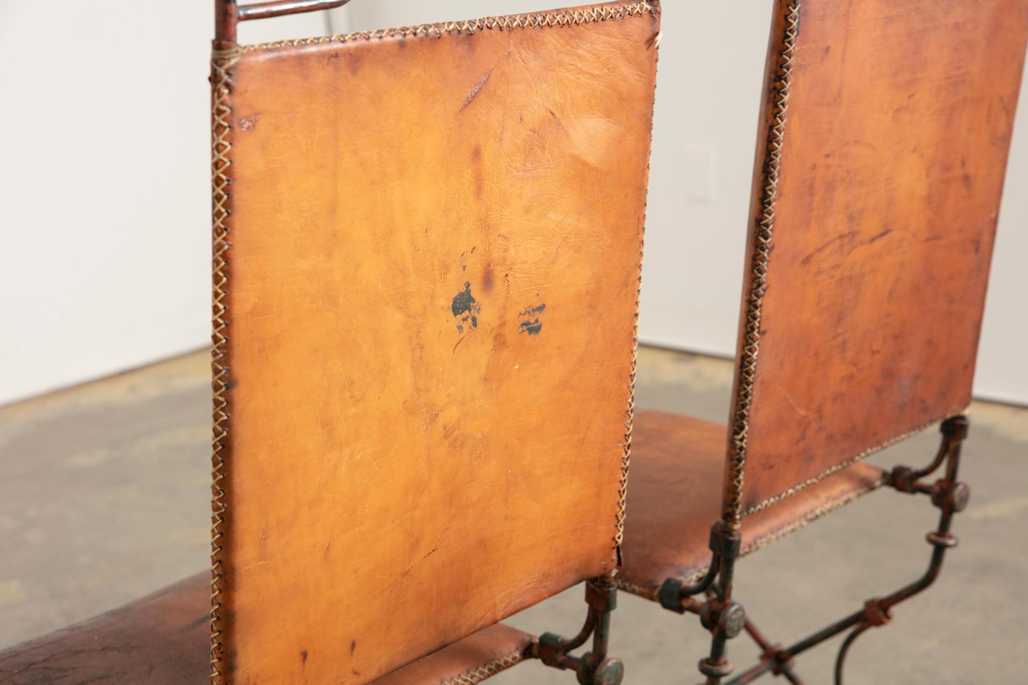 Pair of Brutalist Ilana Goor attributed Chairs in vendita 10