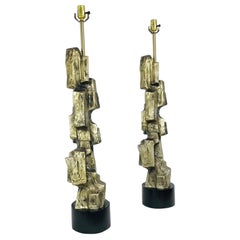 Pair of Brutalist Lamps by Laurel