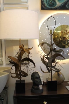 Pair of Brutalist Lamps by Laurel Lamp Mfg. Co