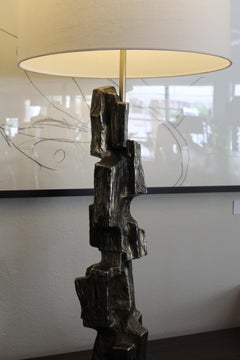 Pair of Brutalist Lamps by Richard Barr for the Laurel Lamp Co.